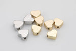 8pc 18K Gold Heart Bead- 8 pieces per Order- 8mm
