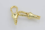 2 pcs- Dainty Self Closing Swivel Clasps - Triggerless - 18kt Gold Plated for Charm Lock Jewelry Supply Component- 8x24mm
