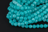 Amazonite-JADE Faceted Round- 6mm 8mm 10mm 12mm-Full Strand 15.5 inch Strand