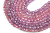 Natural Ruby, High Quality in 4-5mm Faceted Round Gemstone Beads