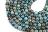 Natural Blue Mexican Crazy Laced Agate Round 4mm, 6mm, 8mm, 10mm, 12mm- Full 15.5 Inch Strand AAA Quality Smooth Gemstone Beads