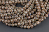 Natural Rare Chocolate Labradorite 4mm 6mm 8mm 10mm 12mm Round Beads 15.5" Strand Gemstone Beads