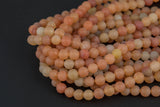 Natural Orange Golden Aventurine, High Quality in Matte Round, 4mm, 6mm, 10mm, 12mm AAA Quality Gemstone Beads