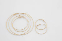 Gold Filled Sparkle Hoop Earing- 14/20 Gold Filled- USA Product-20mm-30mm-45mm- 2 pieces per order- 1 pairs