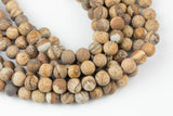 Natural Picture Jasper Beads Matte AAA Grade Matte Round, 4mm, 6mm, 8mm, 10mm, 12mm, 14mm-Full Strand 16 inch Strand AAA Quality