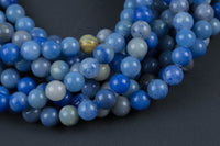 Natural Blue Aventurine Beads Round High Quality 4mm, 6mm, 8mm, 10mm, 12mm- 15.5 Inch Strand AAA Quality AAA Quality Smooth