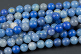 Natural Blue Aventurine Beads Round High Quality 4mm, 6mm, 8mm, 10mm, 12mm- 15.5 Inch Strand AAA Quality AAA Quality Smooth