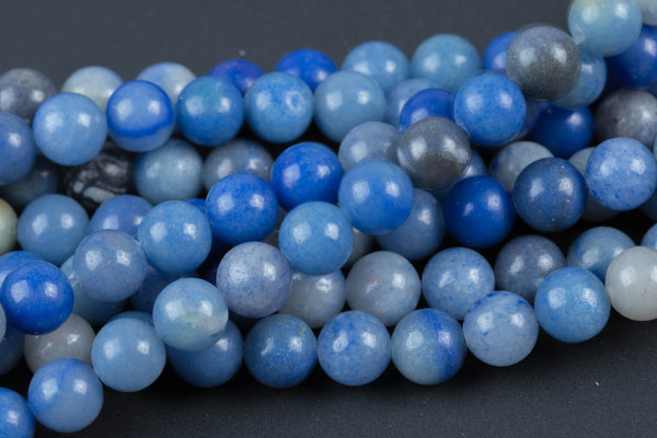 Natural Blue Aventurine Beads Round High Quality 4mm, 6mm, 8mm, 10mm, 12mm- 15.5 Inch Strand AAA Quality AAA Quality Smooth