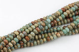 Natural AFRICAN OPAL smooth roundel sizes 6mm, 8mm, 10mm, 12mm- Full 15.5 Inch Strand Smooth Gemstone Beads