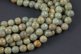 Natural Silver Leaf Jasper, High Quality in Faceted Round- 6mm, 8mm, 10mm, 12mm- Full 15.5 Inch Strand Gemstone Beads