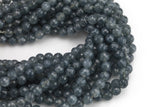 Blue Gray Jade- Faceted Round 4mm 6mm 8mm 10mm 12mm - Single or Bulk - 15.5" AAA Quality