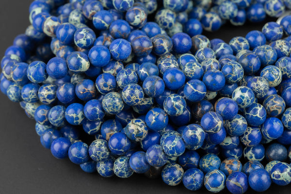 Natural AFRICAN Sea Sediment Jasper round sizes, 4mm, 6mm, 8mm, 10mm, 12mm- Full 15.5 Inch Strand- Wholesale Price Smooth Gemstone Beads