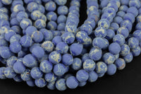 Natural Blue AFRICAN Sea Sediment Jasper Matte Round sizes 4mm, 6mm, 8mm, 10mm, 12mm- Full 15.5 Inch Strand- AAA Quality Gemstone Beads