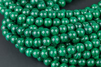 Natural Malachite- AAA Quality- Full Strand- 15.5 inches- Round- 5mm, 8mm, 10mm, 12mm, 14mm AAA Quality Smooth Gemstone Beads