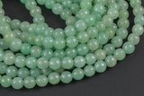 Natural Green Aventurine Beads, High Quality in Faceted Round- 4mm, 6mm, 8mm, 10mm, 12mm- in Full 15.5 Inch strand Gemstone Beads