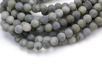 Natural Labradorite Beads Matte Round 6mm 8mm 10mm 12mm Gemstone Beads