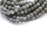 Natural Labradorite Beads Matte Round 6mm 8mm 10mm 12mm Gemstone Beads