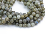 Natural Labradorite Beads Round 6mm 8mm 10mm 12mm Smooth Gemstone Beads