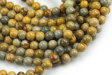 Natural Mexican Wild Horse Jasper - Round sizes. 4mm, 6mm, 8mm, 10mm, 12mm, 14mm- Full 15.5 Inch Strand Smooth Gemstone Beads