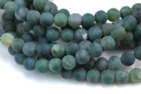 Natural Moss Grass Agate, High Quality in Matt Round- 4mm, 6mm, 8mm, 10mm, 12mm, 14mm- Full 16 inch strand AAA Quality Gemstone Beads