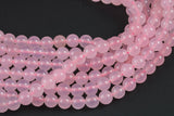 Natural Madagascan Rose Quartz, High Quality in Round -Full Strand 15.5 inch Strand. Wholesale pricing! AAA Quality Smooth Gemstone Beads