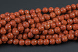 Natural Red Jasper, High Quality in Faceted Round, -Full Strand 15.5 inch Strand, 4mm, 6mm, 8mm, 12mm, or 14mm Beads Gemstone Beads