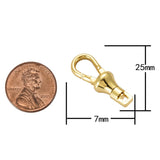 2 pcs- Dainty Self Closing Swivel Clasps - Triggerless - 18kt Gold Plated for Charm Lock Jewelry Supply Component- 8x24mm