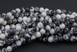Natural Zebra Jasper Beads Grade AAA in Round-Full Strand 15.5 inch Strand AAA Quality Smooth Gemstone Beads