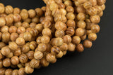 Natural Raja Kayu Wood. 6mm or 8mm Round. Full Strand 16". Gemstone Beads