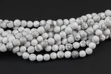 Natural Wholesale Faceted White Howlite Beads Jasper Faceted Round 4mm 6mm 8mm 10mm 12mm - Full 15.5 Inch Strand Gemstone Beads