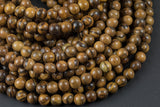 Natural Flower Namu Wood. 6mm or 8mm or 10mm Round. Full Strand Gemstone Beads