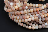 Natural DRUZY AGATE Beads- Orange-- Round 8mm, 10mm, 12mm. Full 15.5 inch strand Gemstone Beads