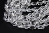 Natural Quartz High Quality Freeform Oval Nugget 8x10mm - Full Strand 16" Smooth Gemstone Beads