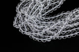 Natural Brazilian Clear Quartz Round beads. One full strand. 6mm, 8mm, or 10mm. Smooth Gemstone Beads