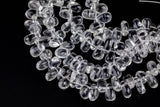 Natural Clear Rock Quartz Crystal High Quality in Top Nuggets Sticks- Full Strand- 6x11mm Gemstone Beads