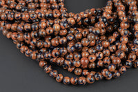 Natural Multi Goldstone Sandstone Round Beads. Full 15.5 Inch strand 4mm, 6mm, 8mm, 10mm, or 12mm Smooth Gemstone Beads