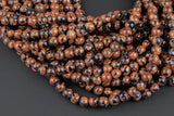 Natural Multi Goldstone Sandstone Round Beads. Full 15.5 Inch strand 4mm, 6mm, 8mm, 10mm, or 12mm Smooth Gemstone Beads