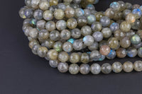 Natural Labradorite, High Quality in Faceted Round, 4mm, 6mm, 8mm, 10mm- In Full 15.5 Inch Strands AAA Quality Gemstone Beads