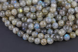 Natural Labradorite, High Quality in Faceted Round, 4mm, 6mm, 8mm, 10mm- In Full 15.5 Inch Strands AAA Quality Gemstone Beads