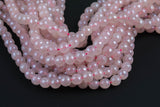 Natural Mystic Rose Quartz, High Quality in Faceted Round- 4mm, 6mm, 8mm, 10mm, 12mm- Full 15.5 Inch Strand AAA Quality Gemstone Beads