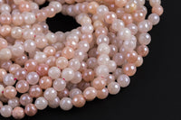 Natural MYSTIC PINK SILVERITE Faceted Round- Full Strand 15.5 inch Strand Gemstone Beads