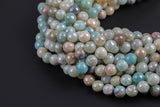 Natural MYSTIC AMAZONITE Beads faceted round sizes. 4mm, 6mm, 8mm, 10mm, 12mm, 14mm-Full Strand 15.5 inch Strand AAA Quality Gemstone Beads