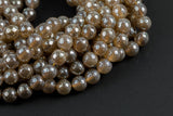 Natural Mystic Champagne Agate, Faceted Round sizes 4mm, 6mm, 8mm, 10mm, 12mm- Full 16 inch strand Gemstone Beads