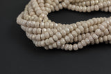 GORGEOUS MYSTIC Silverite JADE Tan Color High Quality in Faceted Rondelle- 6mm-Full Strand 15.5 inch Strand