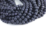 Natural Blue Sandstone Beads Matte Finished Grade AAA Beads. Full 15.5 Inch strand 4mm, 6mm, 8mm, 10mm, or 12mm Gemstone Beads