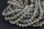 Natural Labradorite Round-Small Size- 7mm Smooth Gemstone Beads