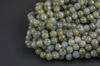 Natural Labradorite Beads Faceted Round 6mm 8mm 10mm 12mm Gemstone Beads