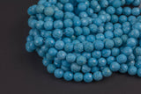 Natural Faceted Pale Blue Turquoise, High Quality in Faceted round, 6mm, 8mm, 10mm - Full Strand 15.5 inch Strand Gemstone Beads