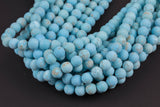 Natural Turquoise Matte Round -Full Strand 15.5 inch Strand, 4mm, 6mm, 8mm, 12mm, or 14mm Beads AAA Quality Gemstone Beads