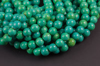 Green Turquoise, High Quality in round, 4-8mm Smooth Gemstone Beads